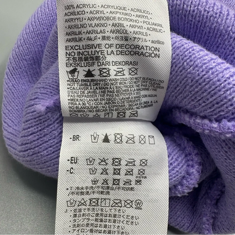 Nike Beanie Hat and Mittens 2 Piece Toddler Baby Set Size 2/4T Purple
